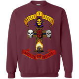 Sweatshirts Maroon / Small Skull And Badass Crewneck Sweatshirt