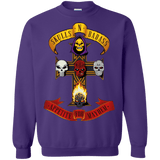 Sweatshirts Purple / Small Skull And Badass Crewneck Sweatshirt