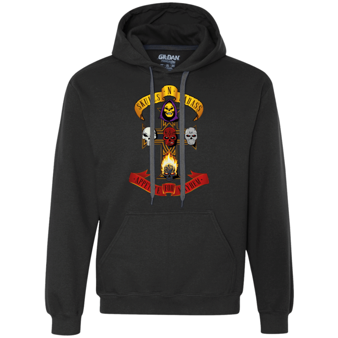 Sweatshirts Black / Small Skull And Badass Premium Fleece Hoodie