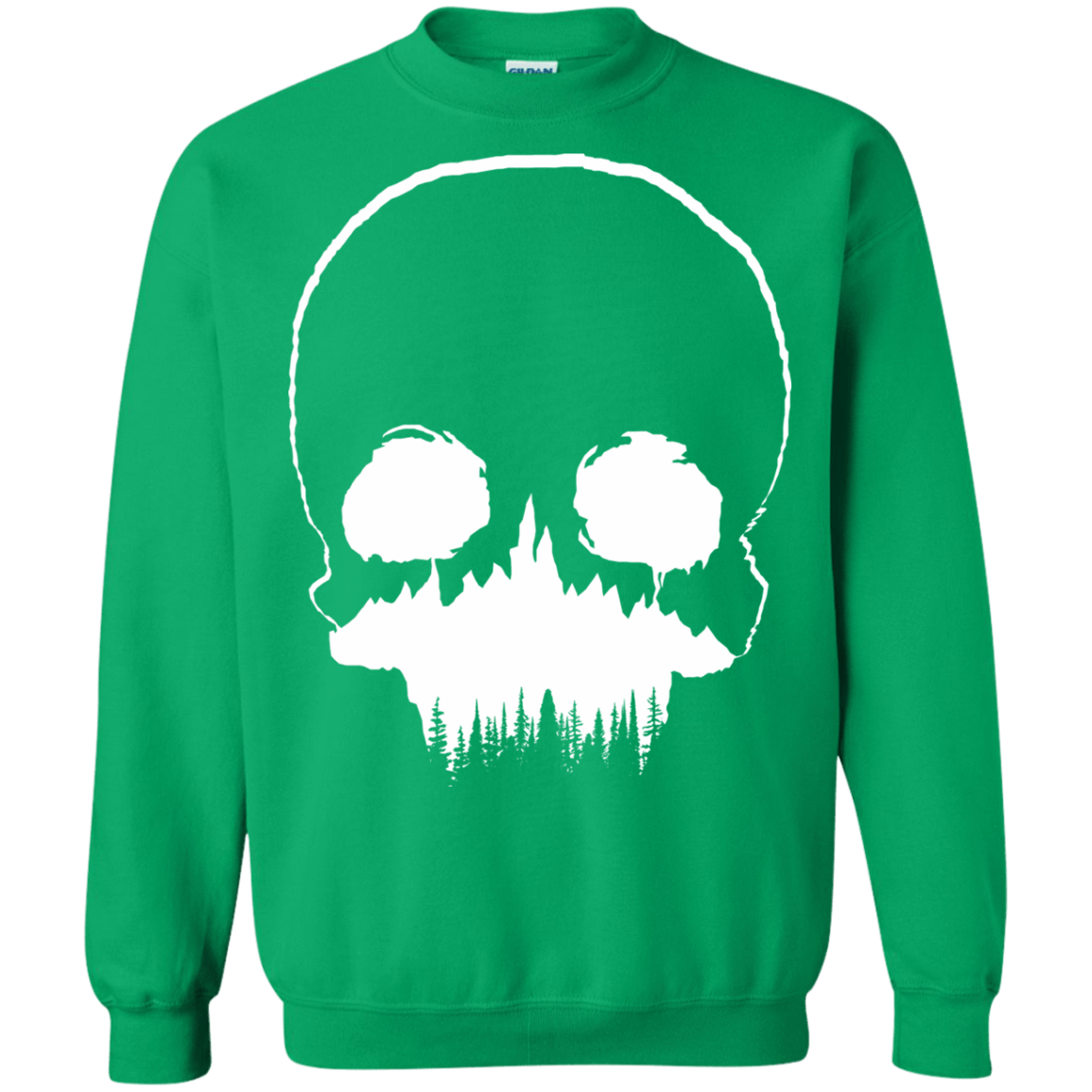 Sweatshirts Irish Green / S Skull Forest Crewneck Sweatshirt