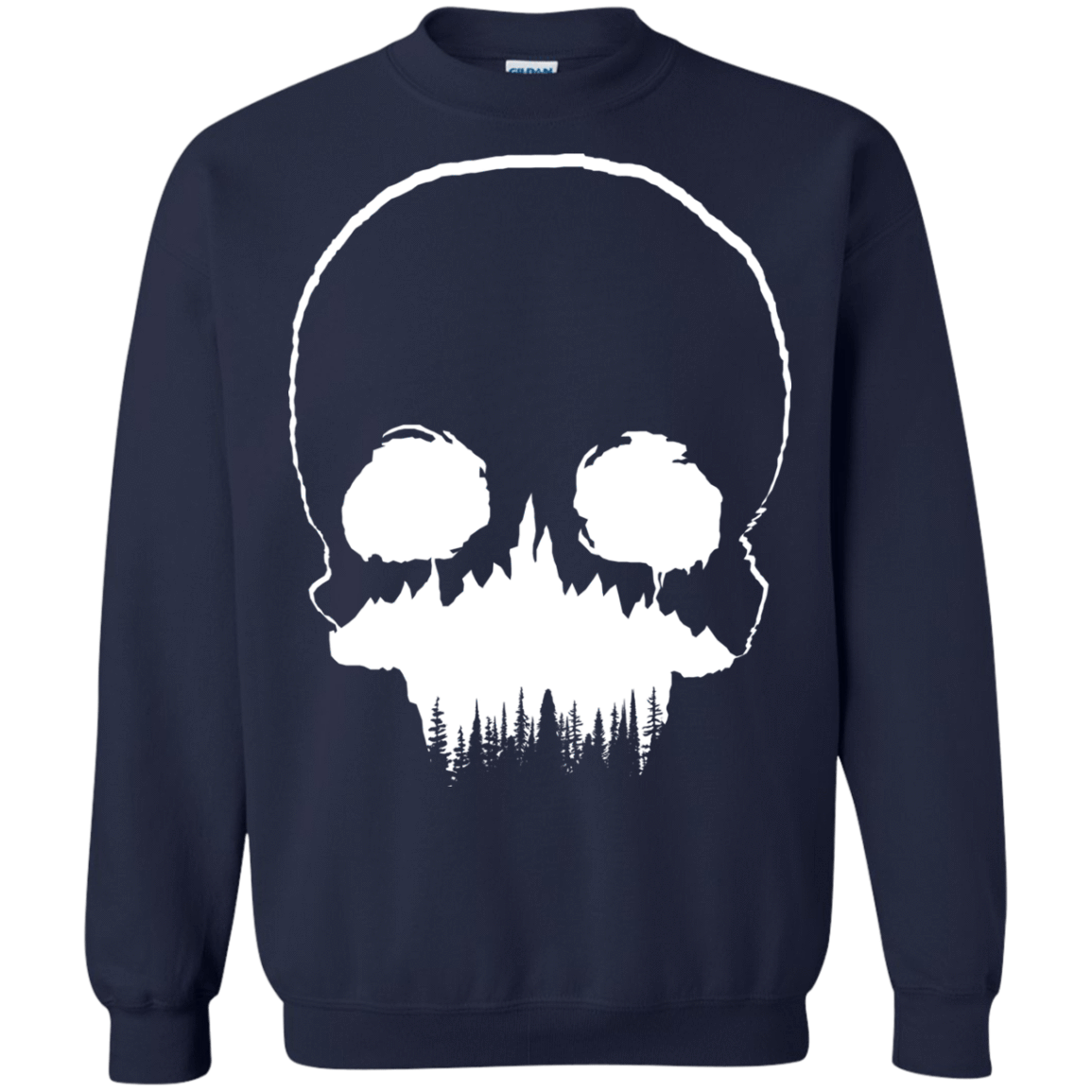 Sweatshirts Navy / S Skull Forest Crewneck Sweatshirt