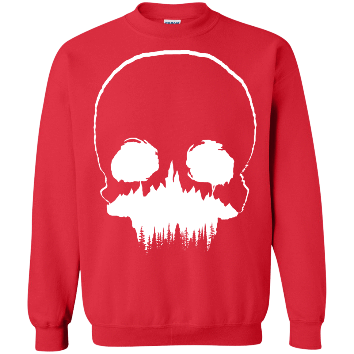 Sweatshirts Red / S Skull Forest Crewneck Sweatshirt