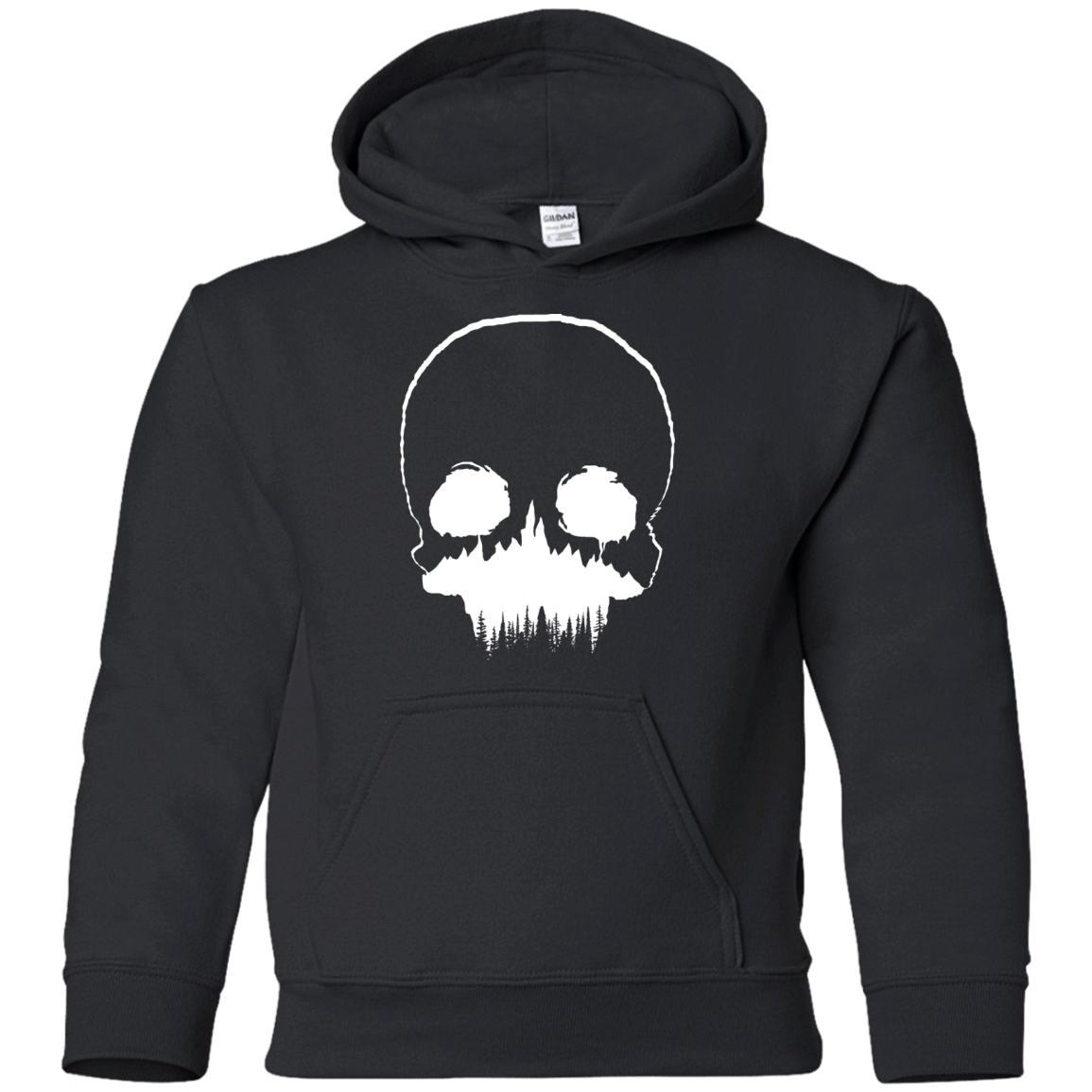 Sweatshirts Black / YS Skull Forest Youth Hoodie
