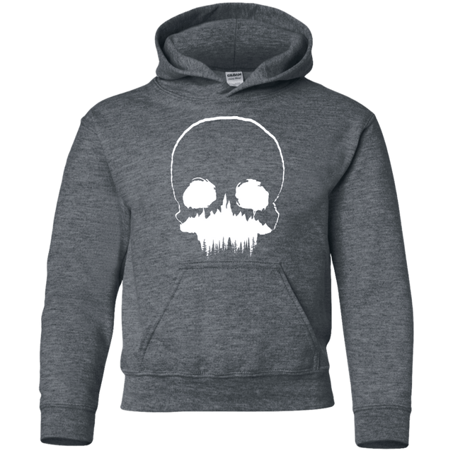 Sweatshirts Dark Heather / YS Skull Forest Youth Hoodie