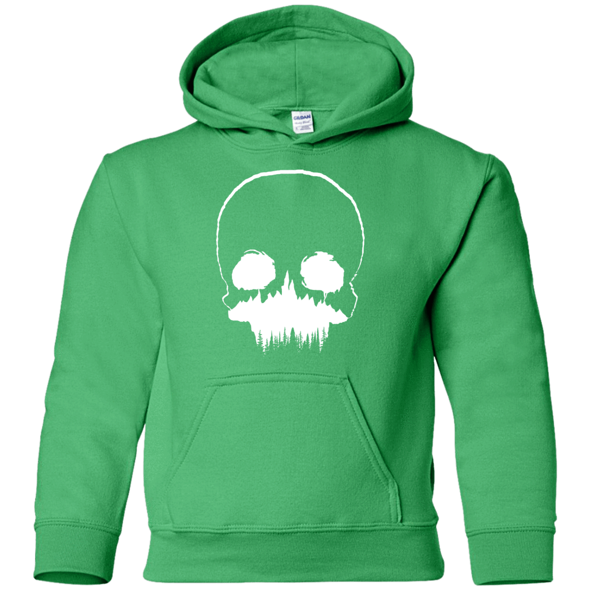 Sweatshirts Irish Green / YS Skull Forest Youth Hoodie