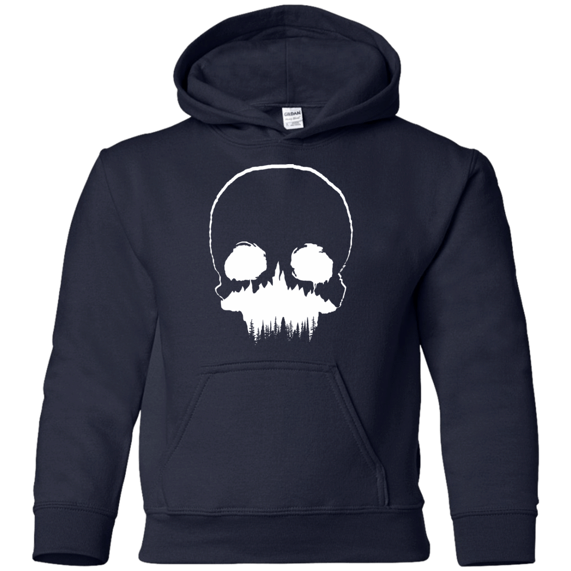 Sweatshirts Navy / YS Skull Forest Youth Hoodie