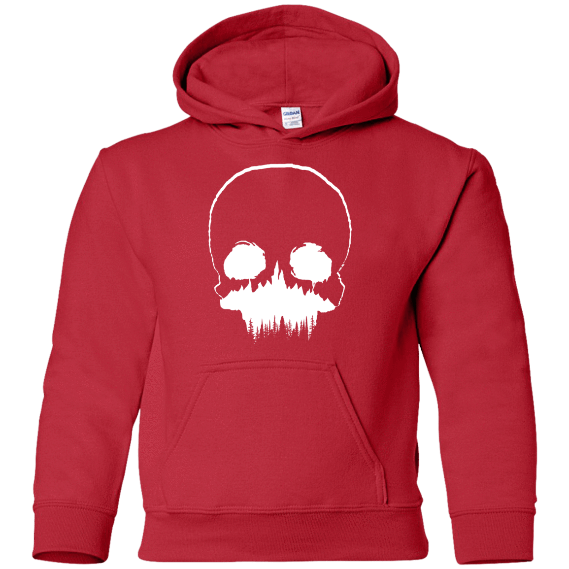 Sweatshirts Red / YS Skull Forest Youth Hoodie