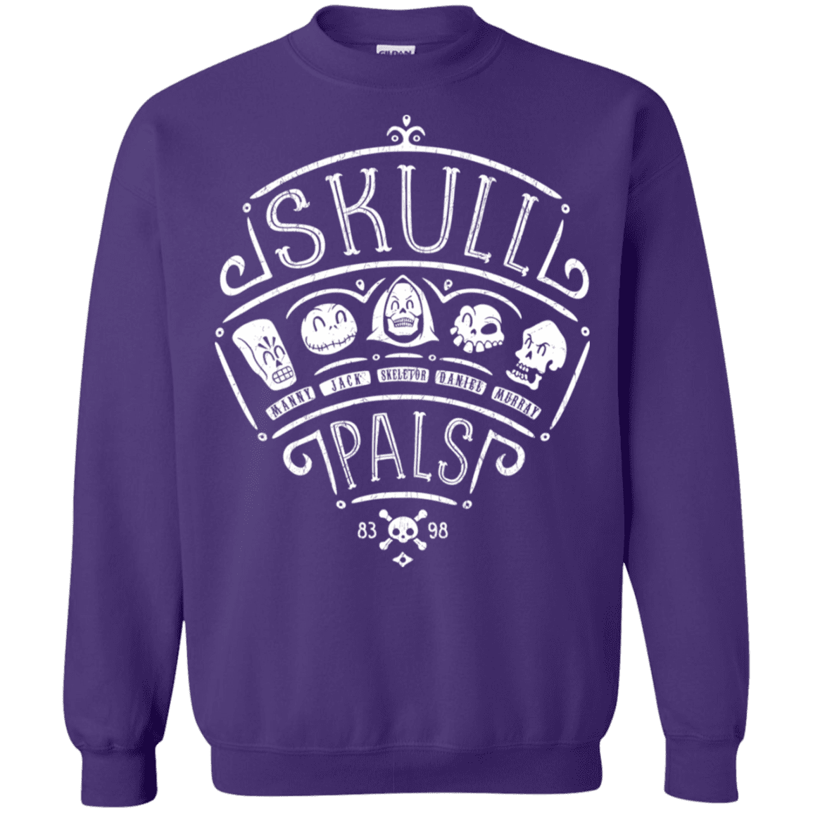 Sweatshirts Purple / S Skull Pals Crewneck Sweatshirt