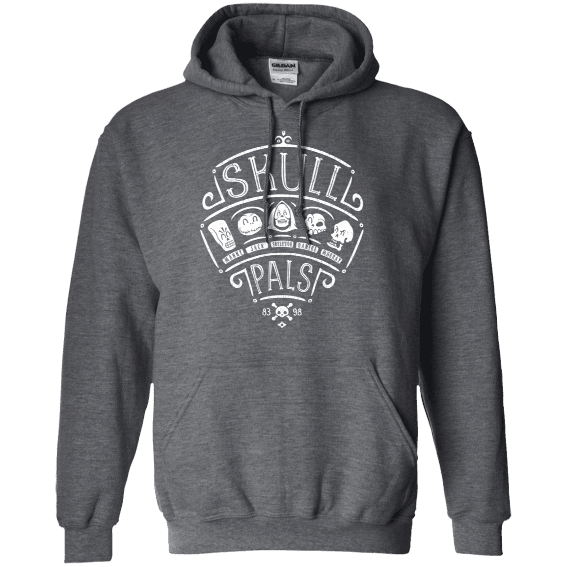 Sweatshirts Dark Heather / S Skull Pals Pullover Hoodie