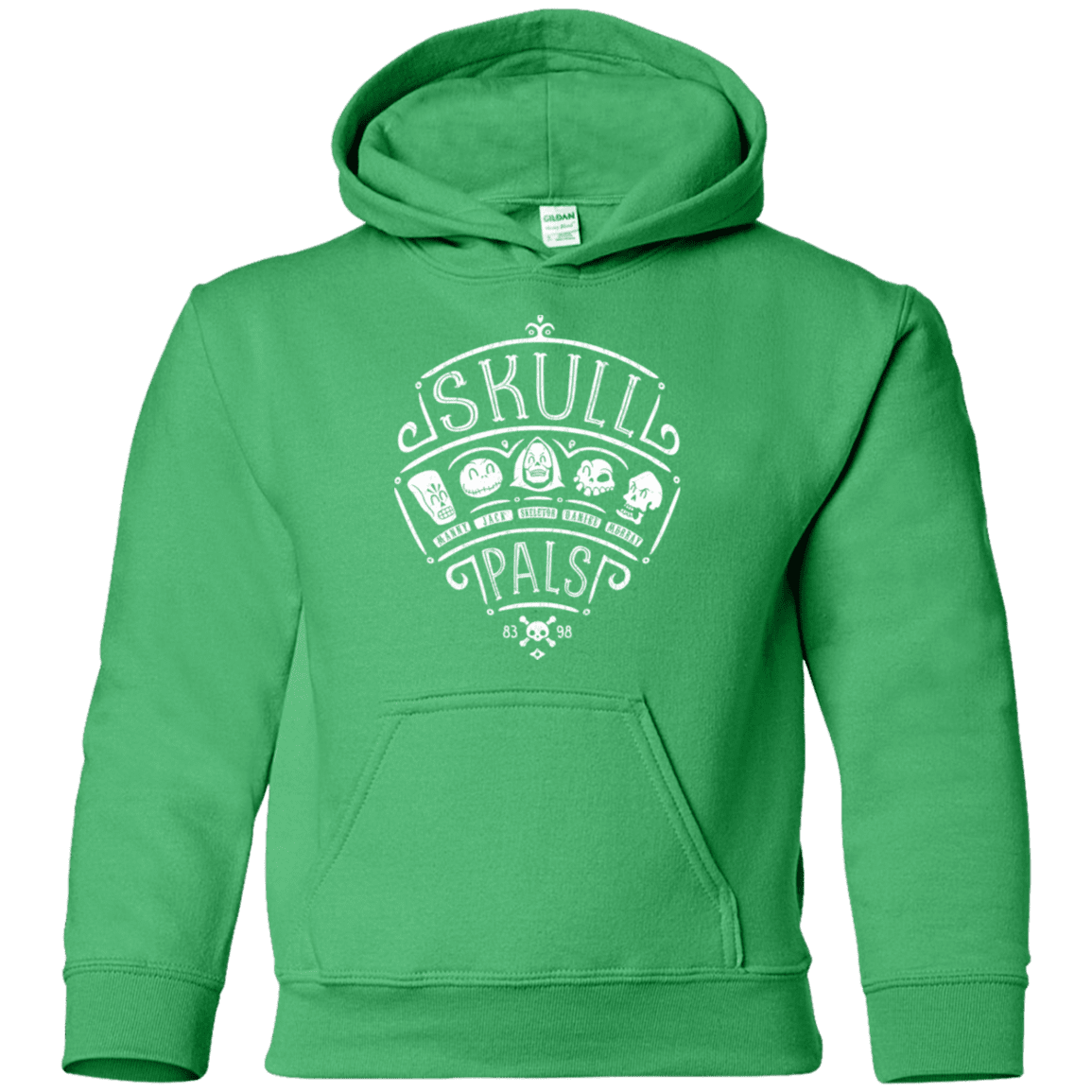 Sweatshirts Irish Green / YS Skull Pals Youth Hoodie