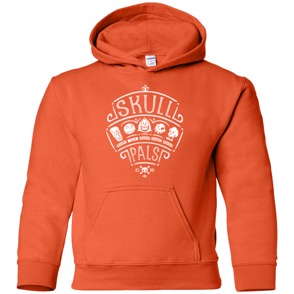 Sweatshirts Orange / YS Skull Pals Youth Hoodie