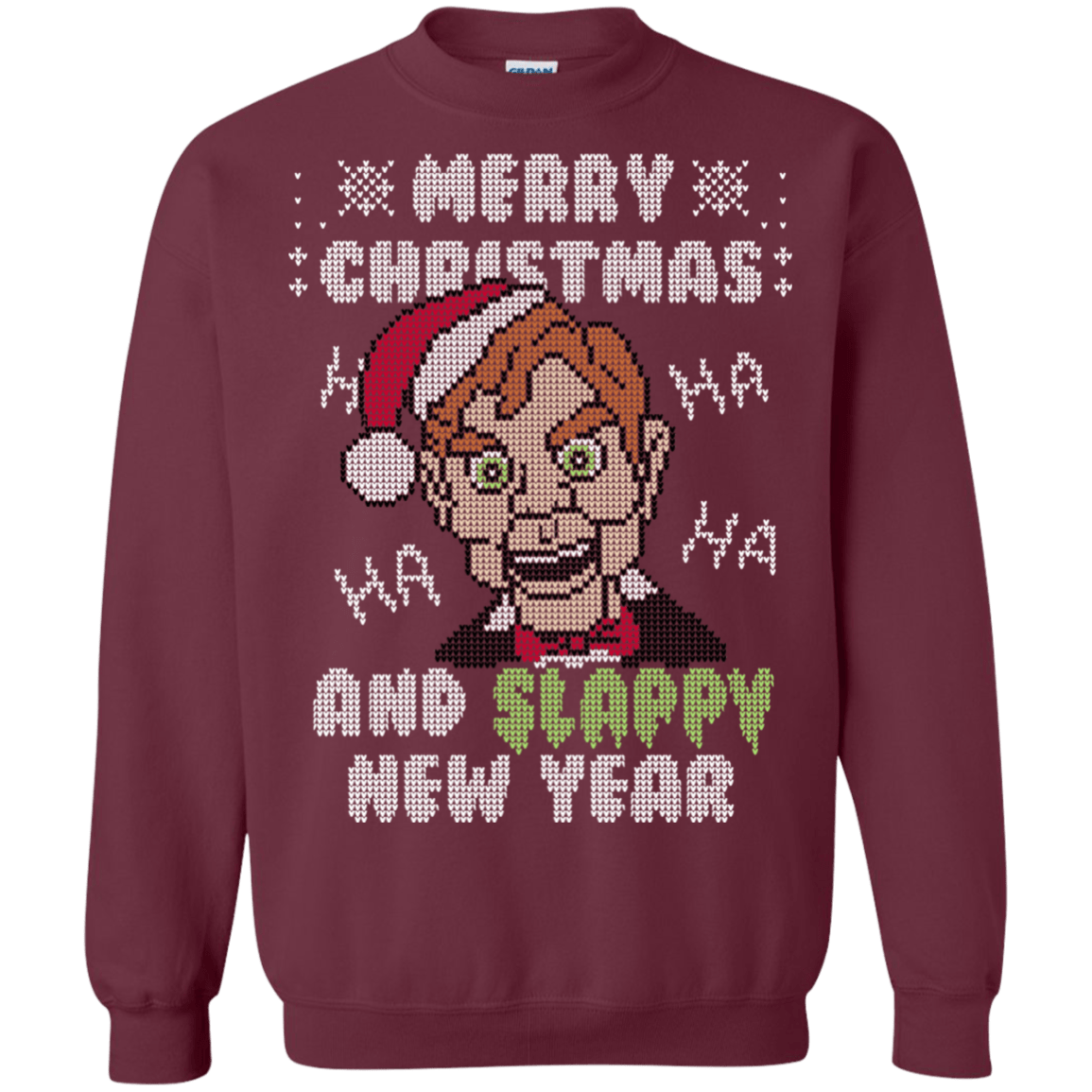 Sweatshirts Maroon / S Slappy New Year Crewneck Sweatshirt
