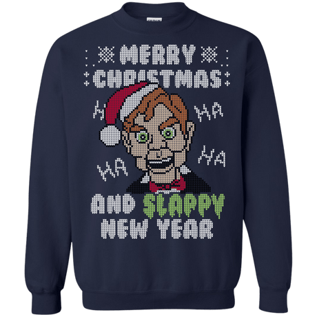 Sweatshirts Navy / S Slappy New Year Crewneck Sweatshirt