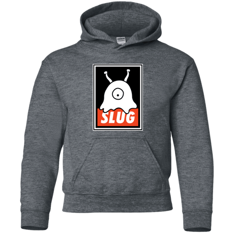 Sweatshirts Dark Heather / YS Slug Youth Hoodie