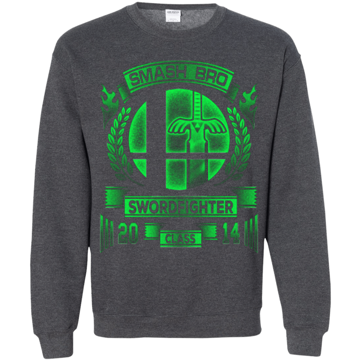 Sweatshirts Dark Heather / Small Smash bros Swordfighter Crewneck Sweatshirt