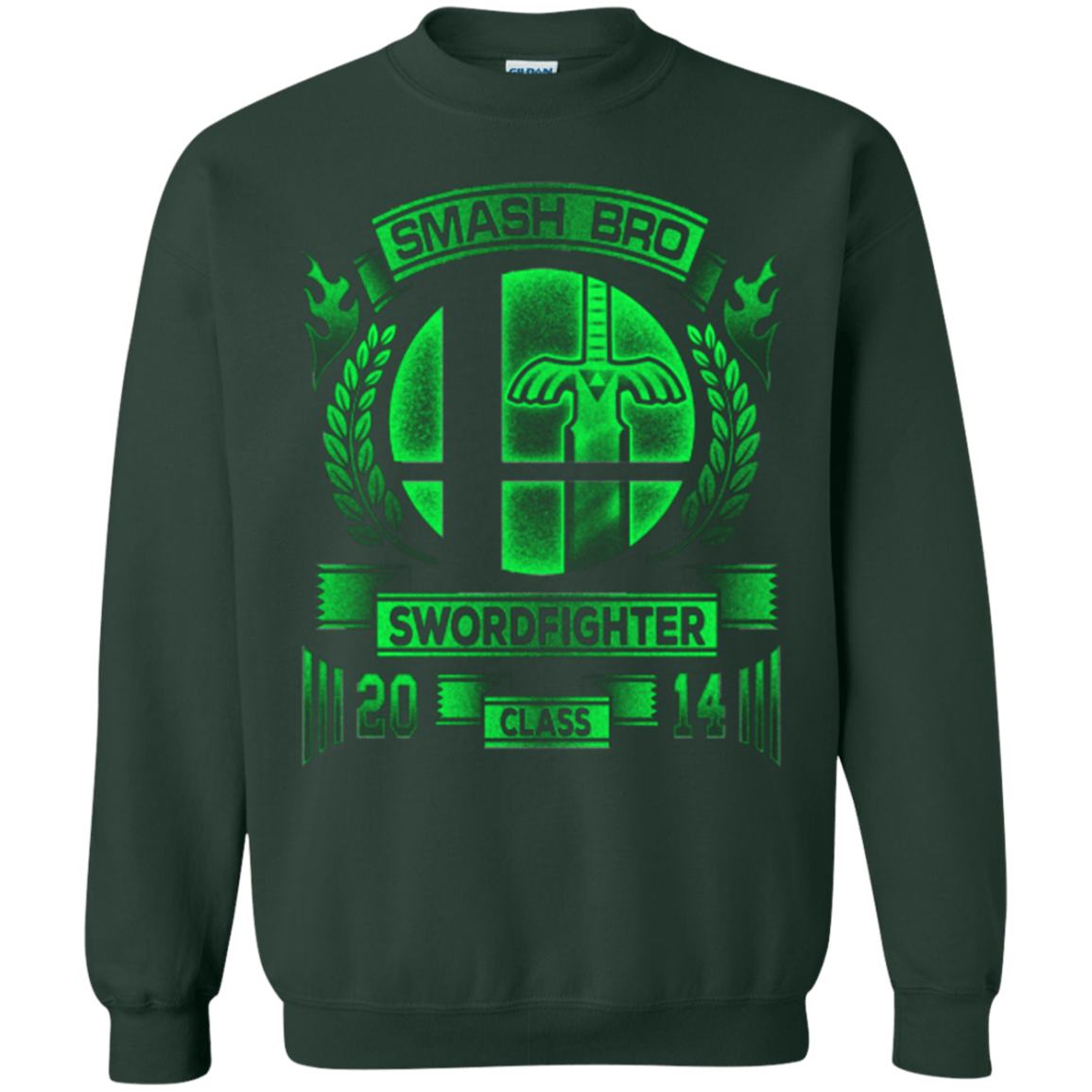 Sweatshirts Forest Green / Small Smash bros Swordfighter Crewneck Sweatshirt