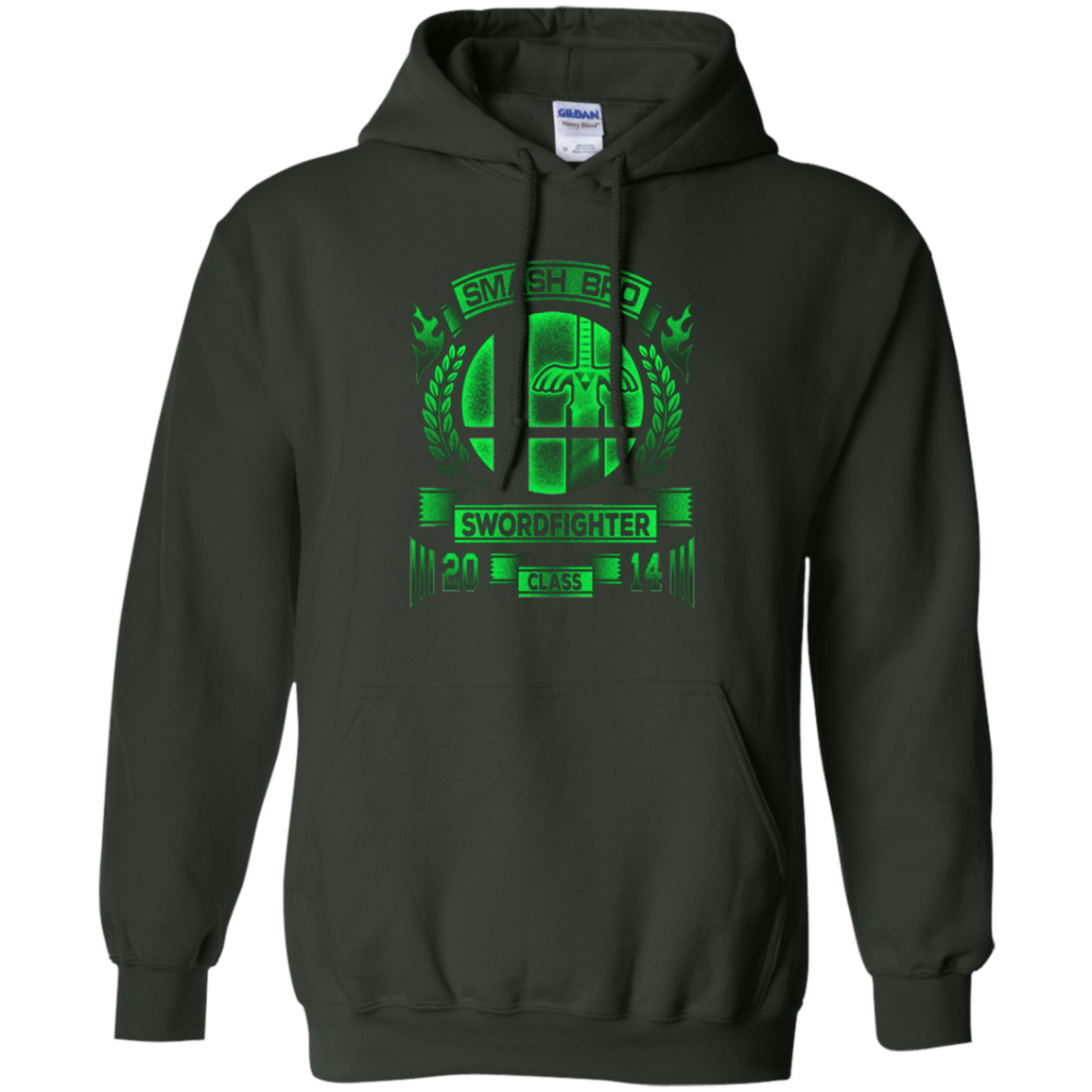 Sweatshirts Forest Green / Small Smash bros Swordfighter Pullover Hoodie