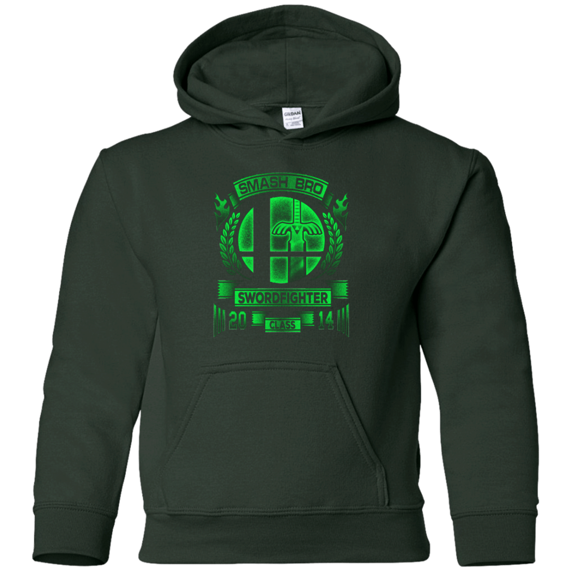 Sweatshirts Forest Green / YS Smash bros Swordfighter Youth Hoodie
