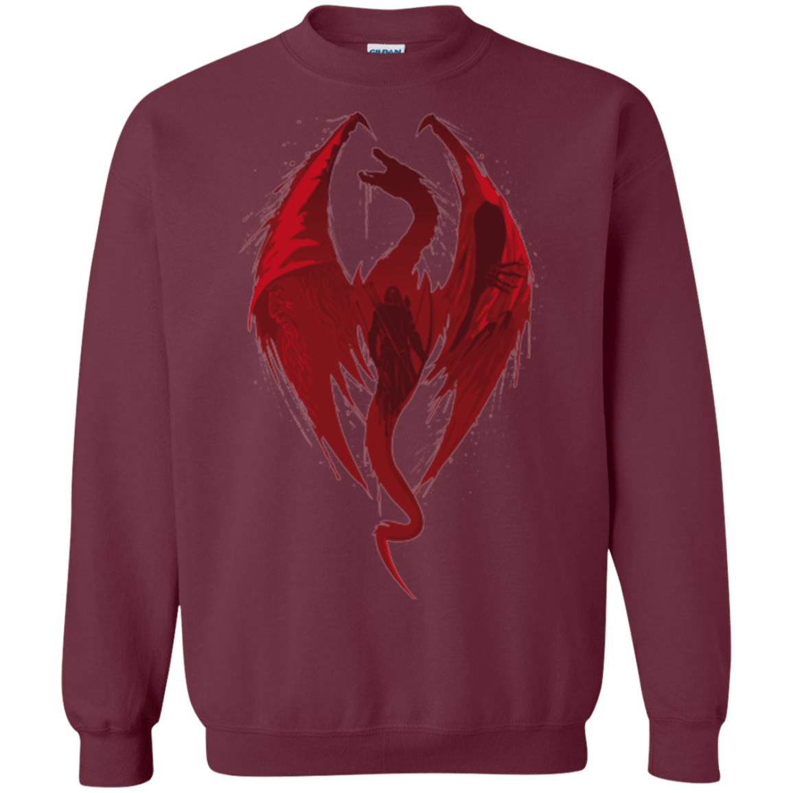 Sweatshirts Maroon / Small Smaug's Bane Crewneck Sweatshirt