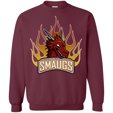 Sweatshirts Maroon / Small Smaugs Crewneck Sweatshirt