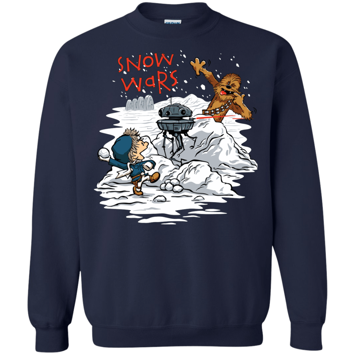 Sweatshirts Navy / Small Snow Wars Crewneck Sweatshirt