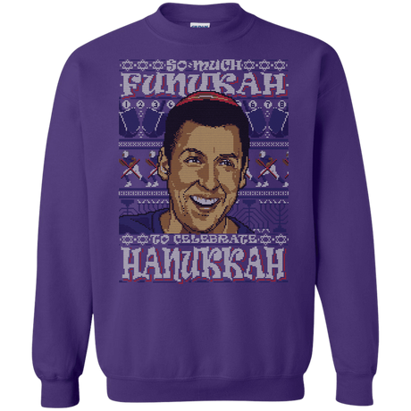 Sweatshirts Purple / Small SO MUCH FUNUKAH Crewneck Sweatshirt