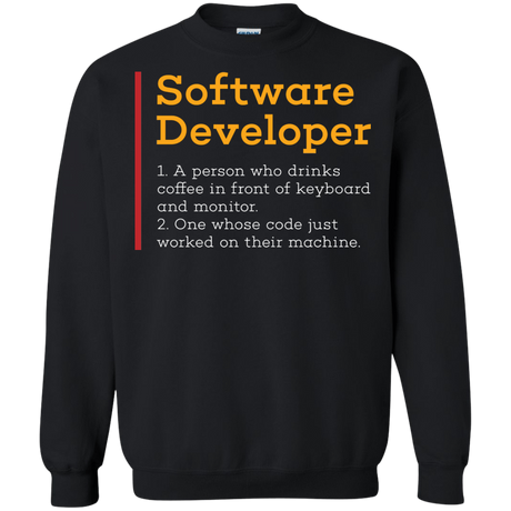 Sweatshirts Black / Small Software Developer Crewneck Sweatshirt