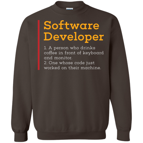 Sweatshirts Dark Chocolate / Small Software Developer Crewneck Sweatshirt