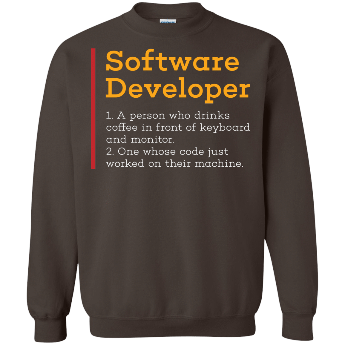 Sweatshirts Dark Chocolate / Small Software Developer Crewneck Sweatshirt