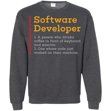 Sweatshirts Dark Heather / Small Software Developer Crewneck Sweatshirt