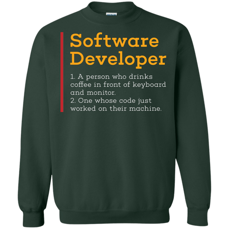 Sweatshirts Forest Green / Small Software Developer Crewneck Sweatshirt