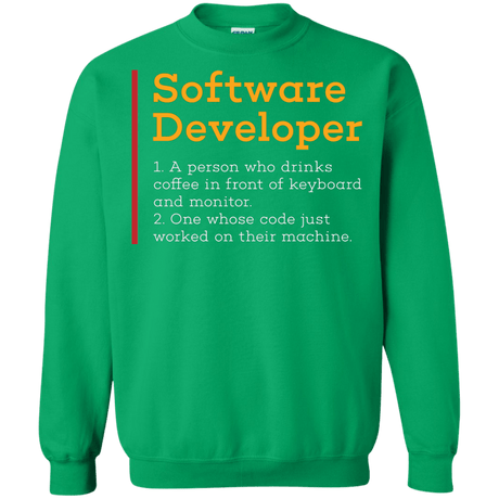 Sweatshirts Irish Green / Small Software Developer Crewneck Sweatshirt