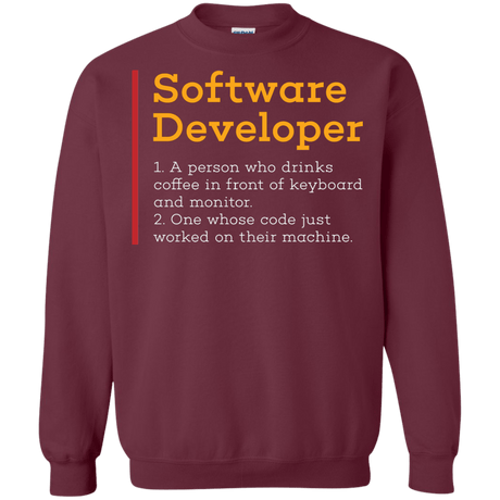Sweatshirts Maroon / Small Software Developer Crewneck Sweatshirt