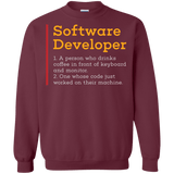 Sweatshirts Maroon / Small Software Developer Crewneck Sweatshirt