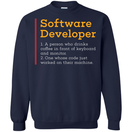 Sweatshirts Navy / Small Software Developer Crewneck Sweatshirt