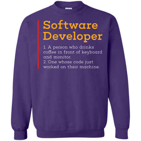 Sweatshirts Purple / Small Software Developer Crewneck Sweatshirt