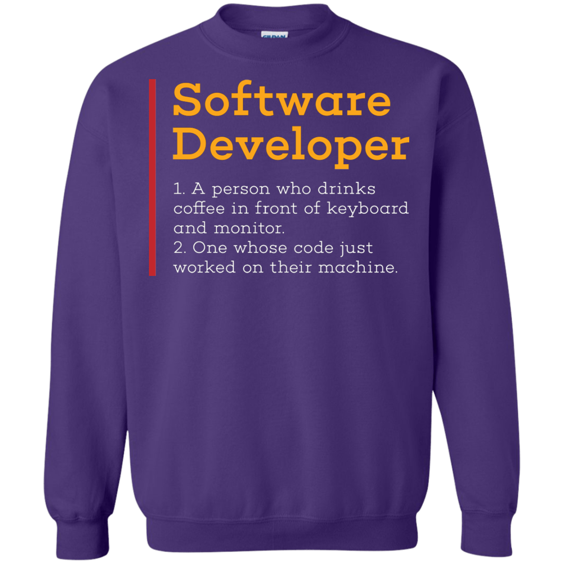Sweatshirts Purple / Small Software Developer Crewneck Sweatshirt