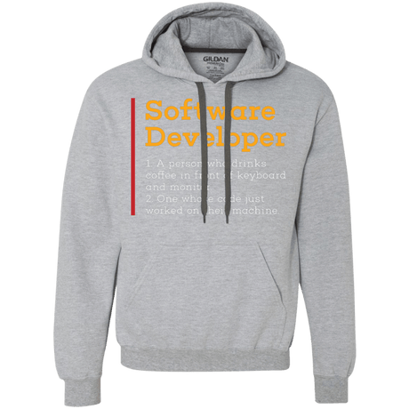 Sweatshirts Sport Grey / Small Software Developer Premium Fleece Hoodie