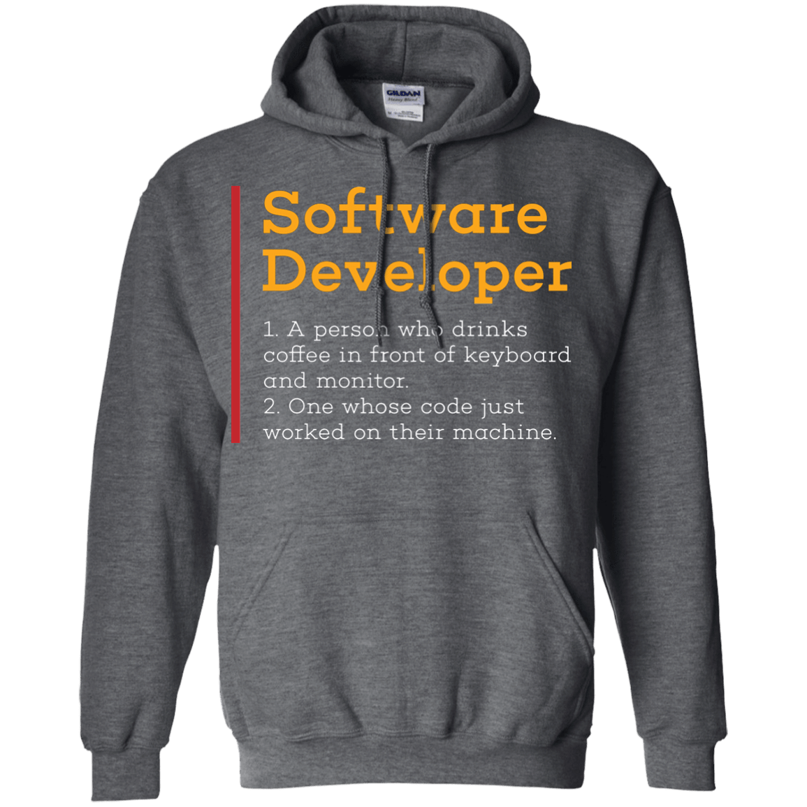 Sweatshirts Dark Heather / Small Software Developer Pullover Hoodie