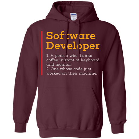 Sweatshirts Maroon / Small Software Developer Pullover Hoodie