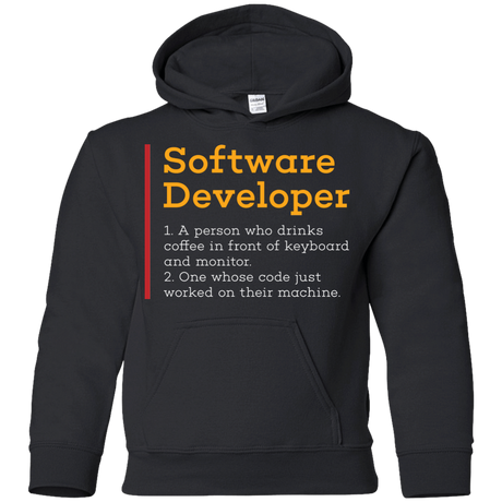 Sweatshirts Black / YS Software Developer Youth Hoodie