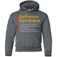 Sweatshirts Dark Heather / YS Software Developer Youth Hoodie