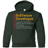 Sweatshirts Forest Green / YS Software Developer Youth Hoodie