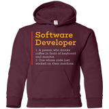 Sweatshirts Maroon / YS Software Developer Youth Hoodie
