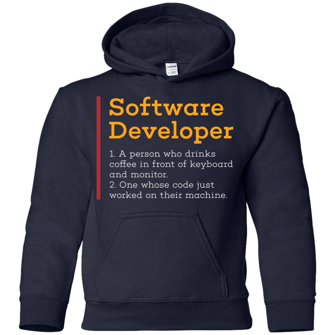 Sweatshirts Navy / YS Software Developer Youth Hoodie