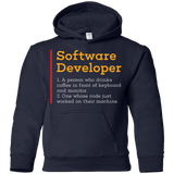 Sweatshirts Navy / YS Software Developer Youth Hoodie