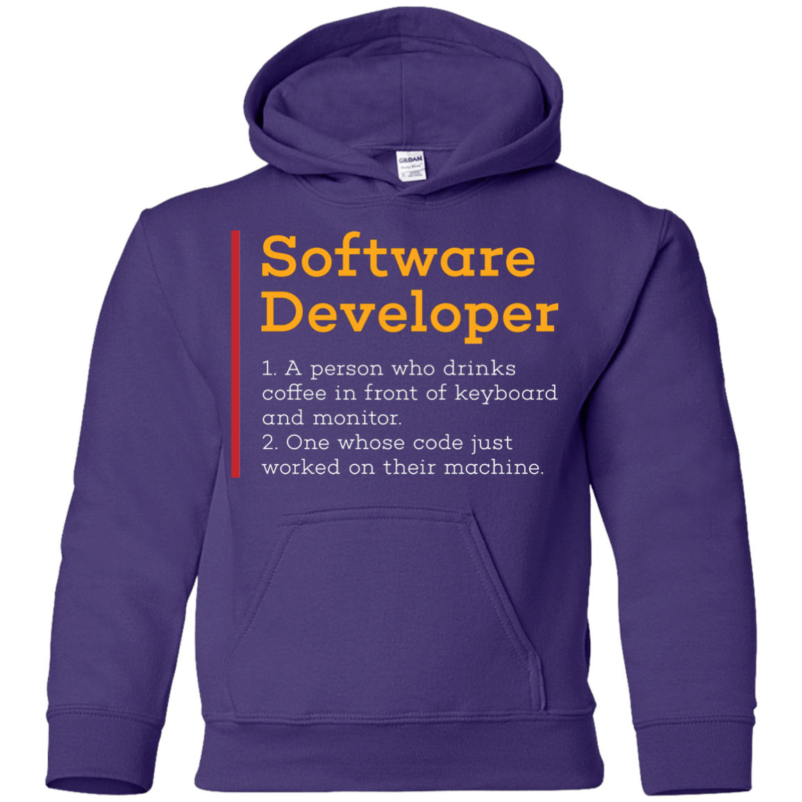 Sweatshirts Purple / YS Software Developer Youth Hoodie