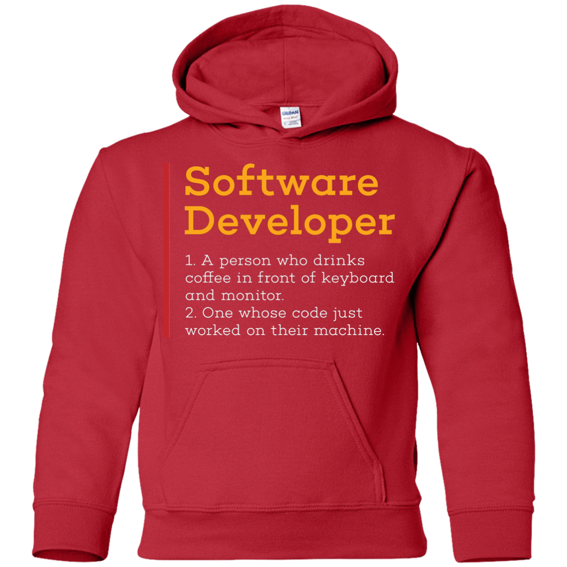 Sweatshirts Red / YS Software Developer Youth Hoodie