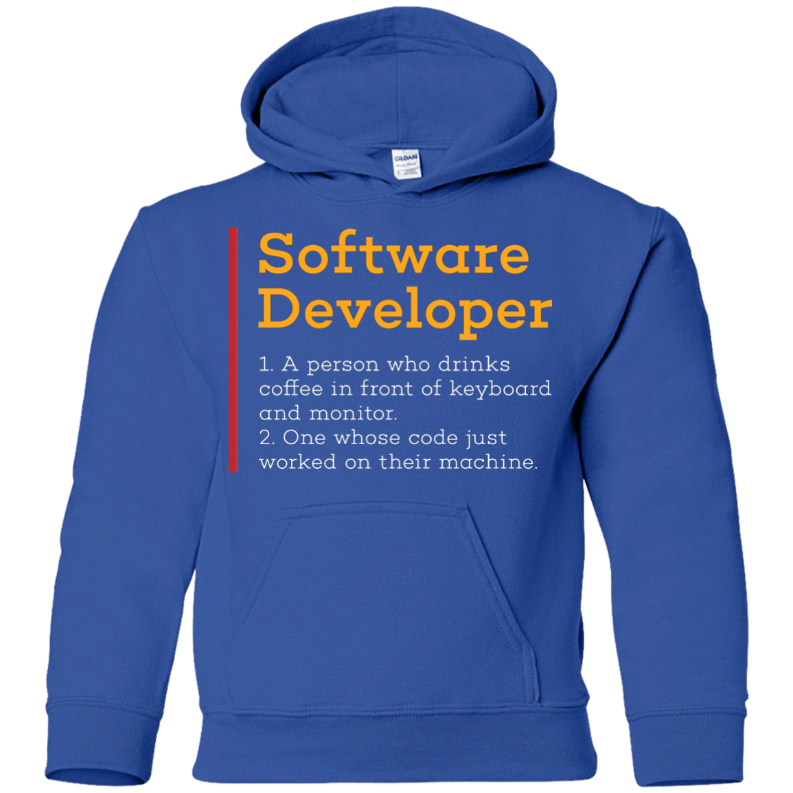 Sweatshirts Royal / YS Software Developer Youth Hoodie