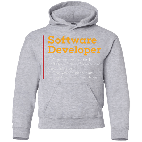 Sweatshirts Sport Grey / YS Software Developer Youth Hoodie